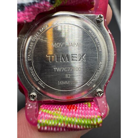 Timex Time Machines 29mm Pink Panda Bear Kids Watch TW7C77100 Fabric Band - Picture 5 of 8